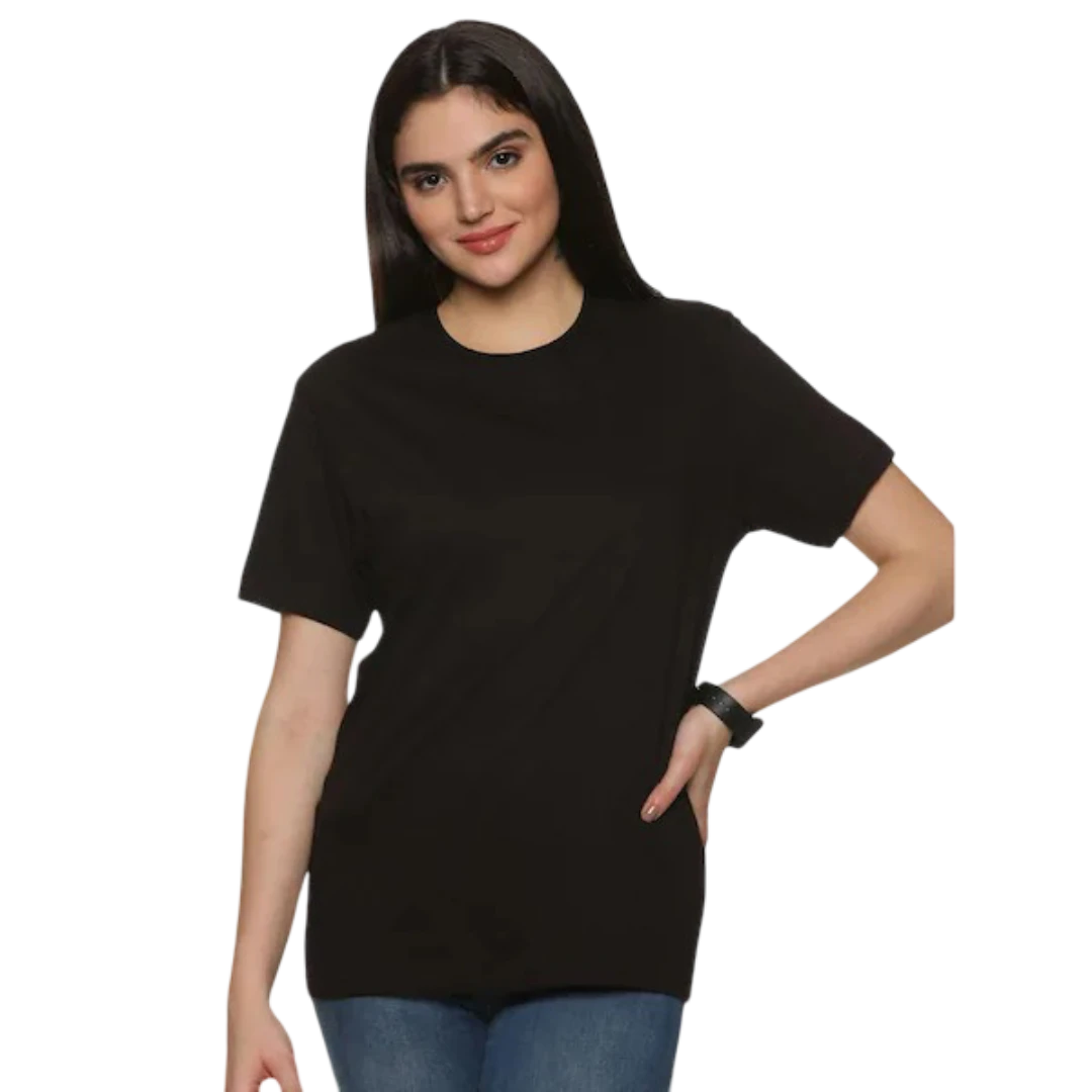Black Round Neck T-Shirt